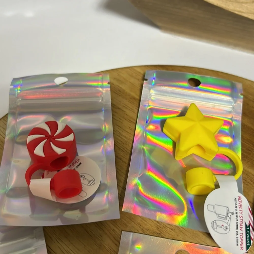 Target Straw Toppers Set of 6
